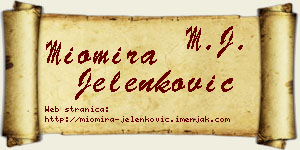 Miomira Jelenković vizit kartica